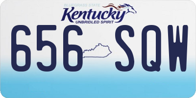 KY license plate 656SQW