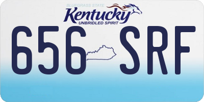KY license plate 656SRF