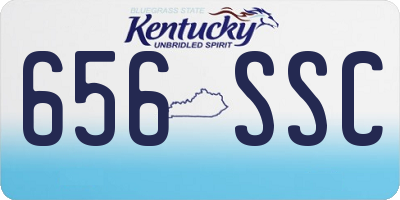 KY license plate 656SSC