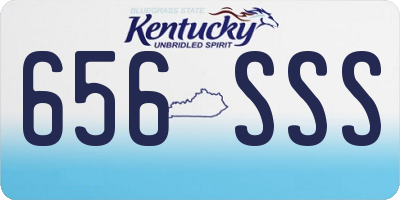 KY license plate 656SSS
