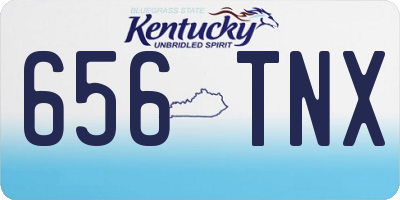 KY license plate 656TNX