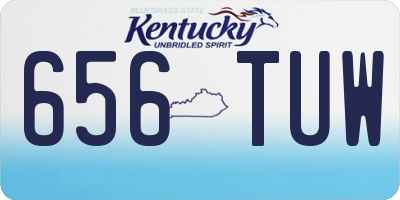 KY license plate 656TUW