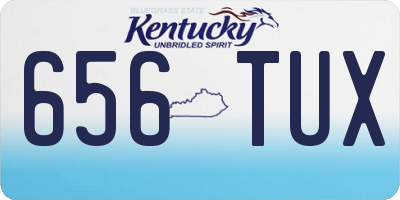 KY license plate 656TUX