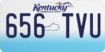 KY license plate 656TVU