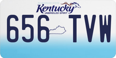 KY license plate 656TVW