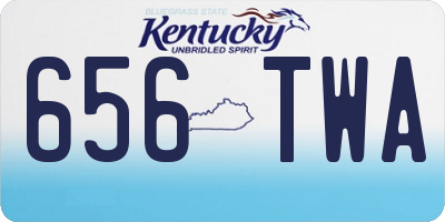 KY license plate 656TWA