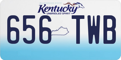 KY license plate 656TWB