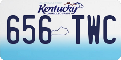 KY license plate 656TWC