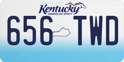 KY license plate 656TWD