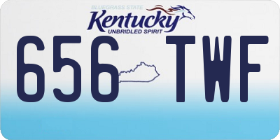 KY license plate 656TWF