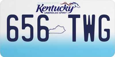 KY license plate 656TWG