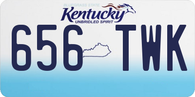 KY license plate 656TWK