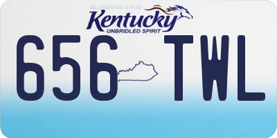 KY license plate 656TWL