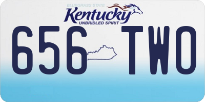 KY license plate 656TWO