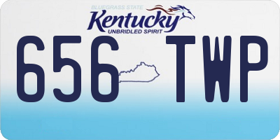KY license plate 656TWP