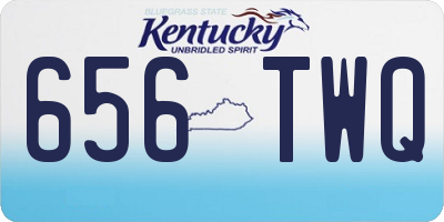 KY license plate 656TWQ