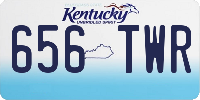 KY license plate 656TWR