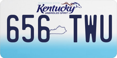 KY license plate 656TWU