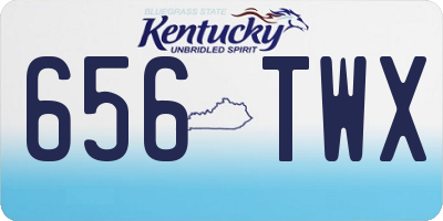 KY license plate 656TWX