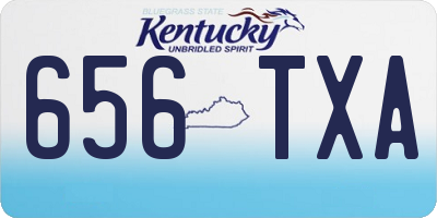 KY license plate 656TXA
