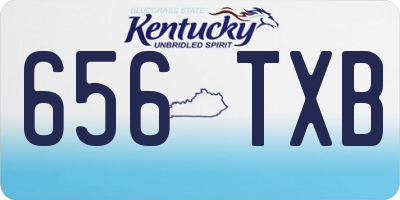 KY license plate 656TXB