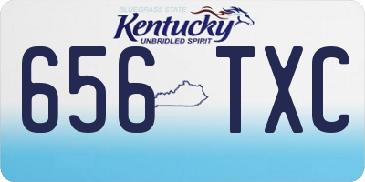 KY license plate 656TXC