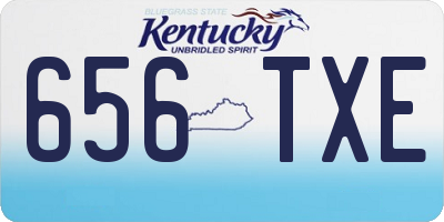 KY license plate 656TXE