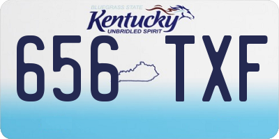 KY license plate 656TXF