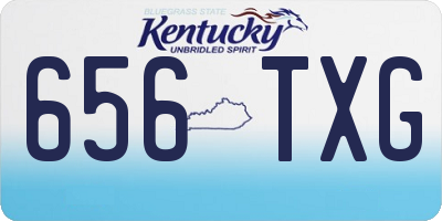 KY license plate 656TXG