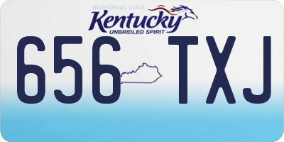 KY license plate 656TXJ
