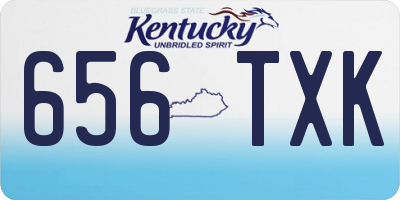 KY license plate 656TXK