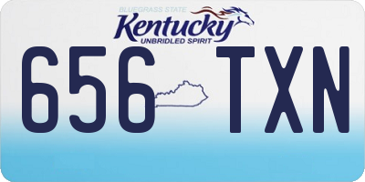KY license plate 656TXN