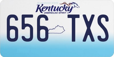 KY license plate 656TXS
