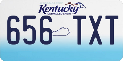 KY license plate 656TXT