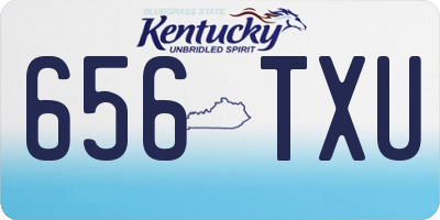 KY license plate 656TXU