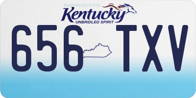 KY license plate 656TXV