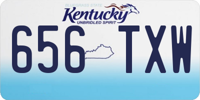 KY license plate 656TXW
