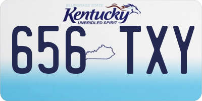 KY license plate 656TXY