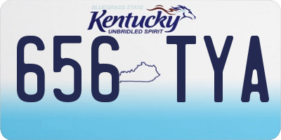 KY license plate 656TYA