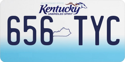 KY license plate 656TYC