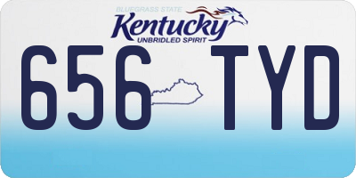 KY license plate 656TYD
