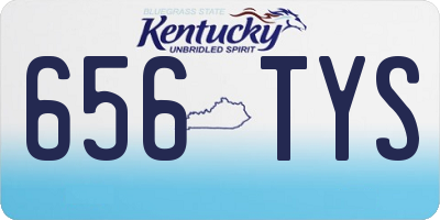 KY license plate 656TYS
