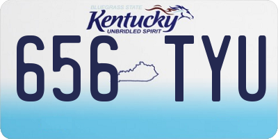 KY license plate 656TYU