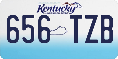 KY license plate 656TZB