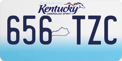 KY license plate 656TZC