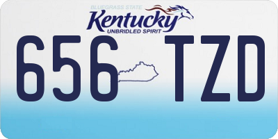 KY license plate 656TZD