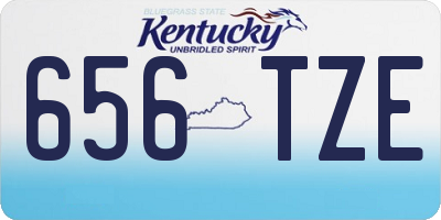 KY license plate 656TZE