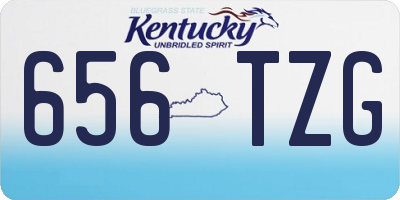 KY license plate 656TZG