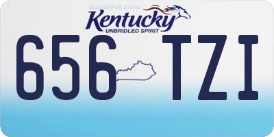 KY license plate 656TZI