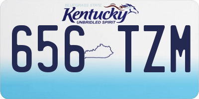 KY license plate 656TZM